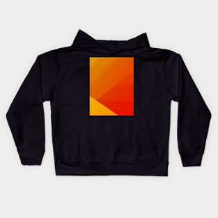 Orange Geometric Triangles Gradient Kids Hoodie